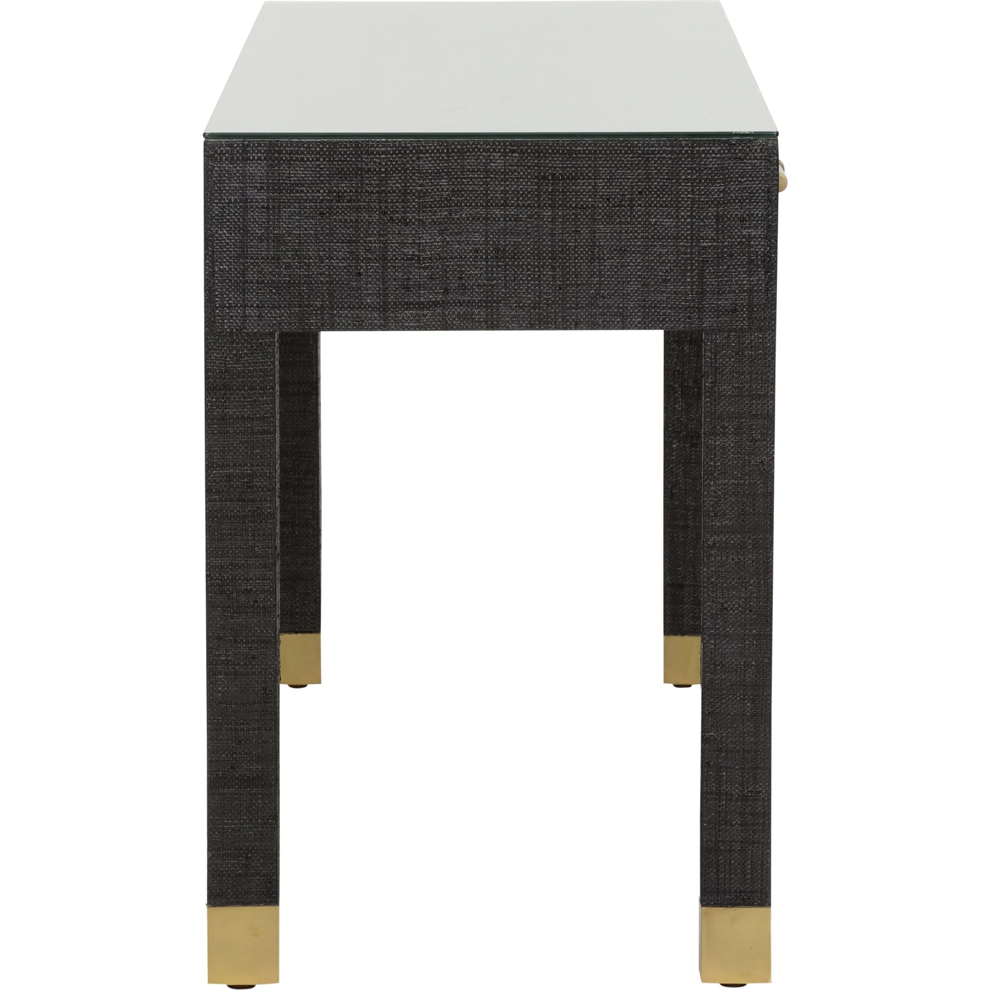 Console Table by Wildwood in natural, clear. Made from wood/saguran/glass in a modern style.