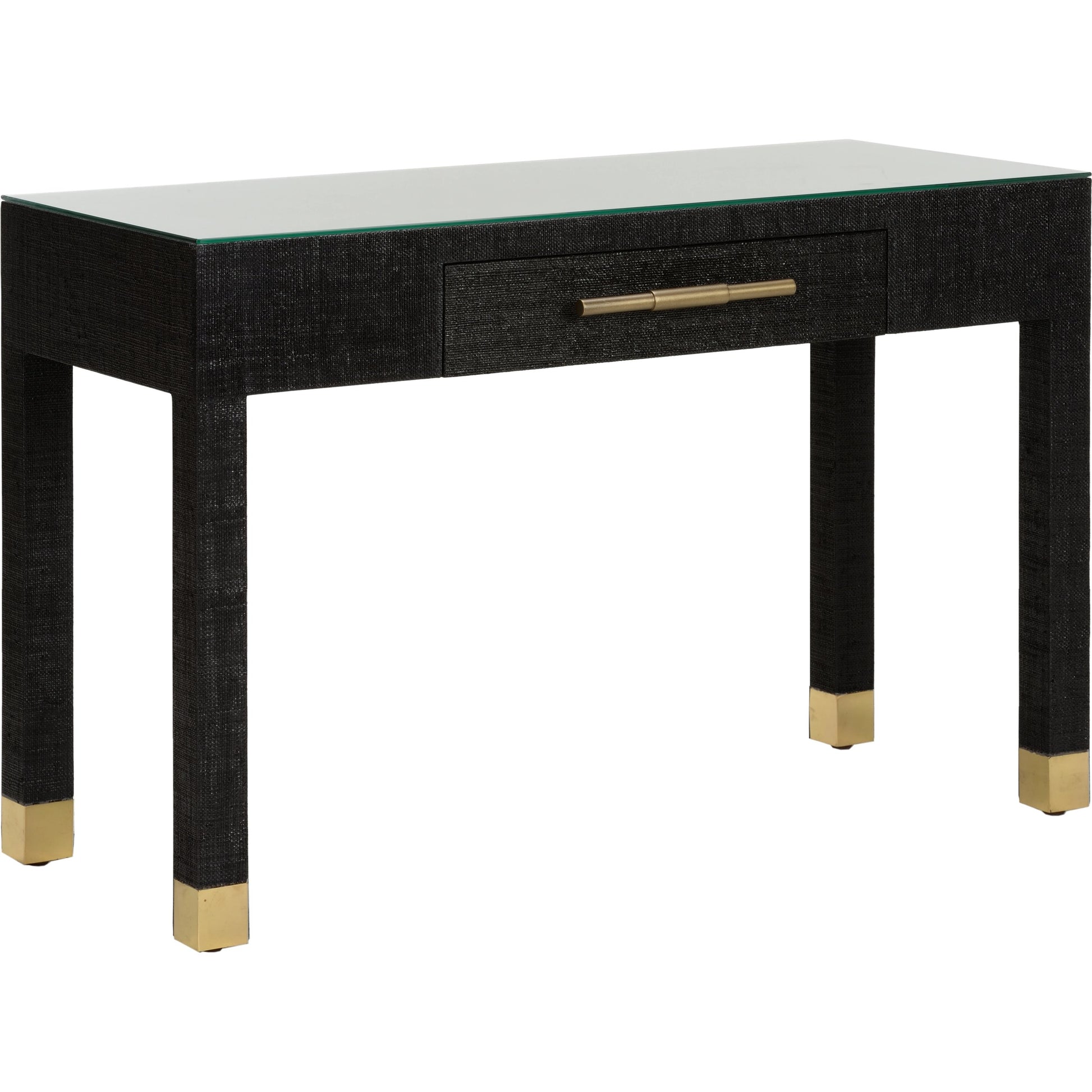 Console Table by Wildwood in natural, clear. Made from wood/saguran/glass in a modern style.