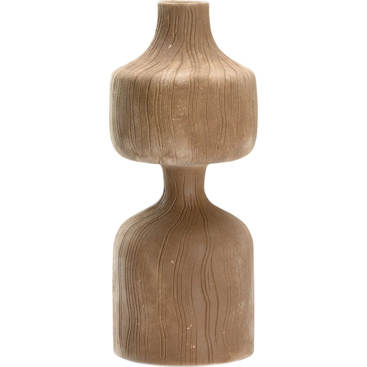 Marley Tall Vase by Wildwood in brown. Made from unique in a unique style.
