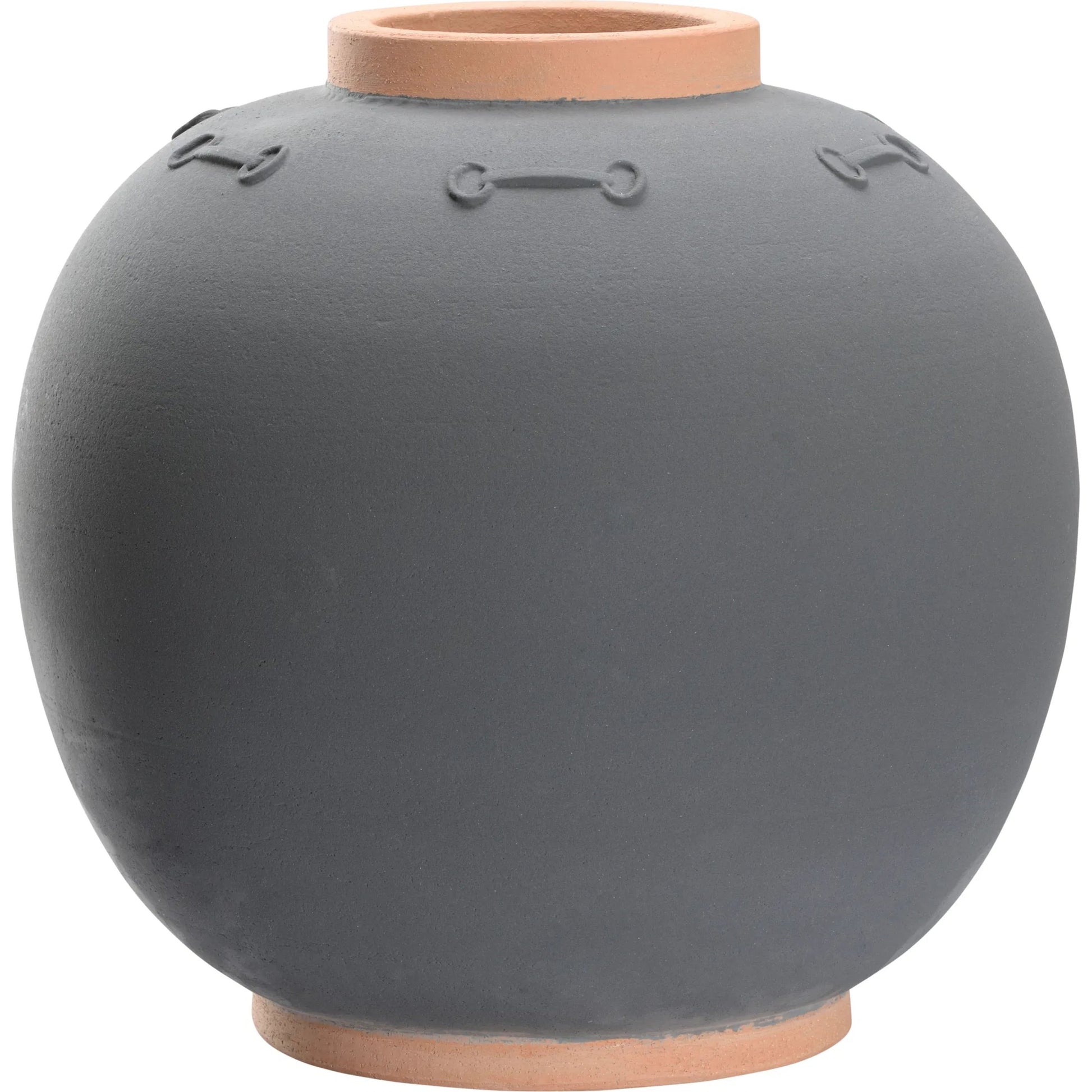 Everly Vase by Wildwood in matte gray glaze, terra cotta. Made from unique in a modern style.