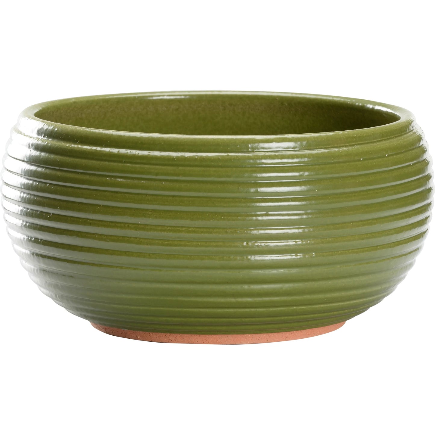 001 SI-2104821 | Primary Silo | June Bowl by Wildwood in green semi-matte glaze, terra cotta. Made from unique in a eclectic & global style.