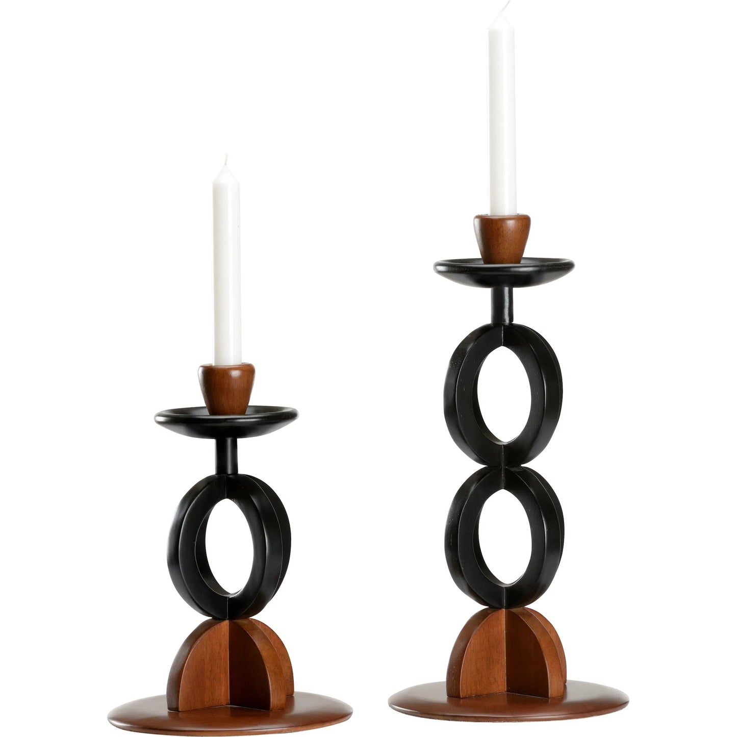 002 SI-2335380 | Additional Silo | Kate Candlesticks (Set of 2) by Wildwood in black, brown and walnut, black lacquer. Made from unique in a modern style.