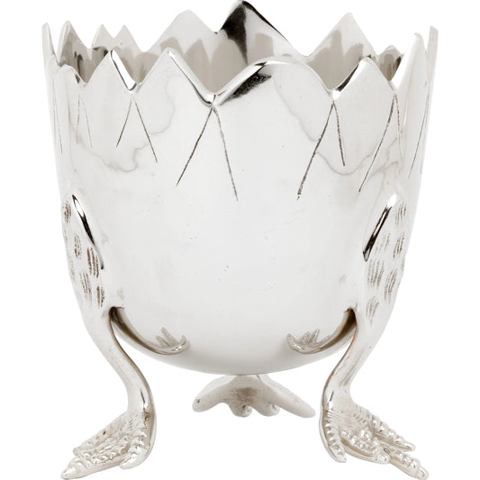 Chic-K Bowl by Frederick Cooper in silver. Made from metal in a modern style.