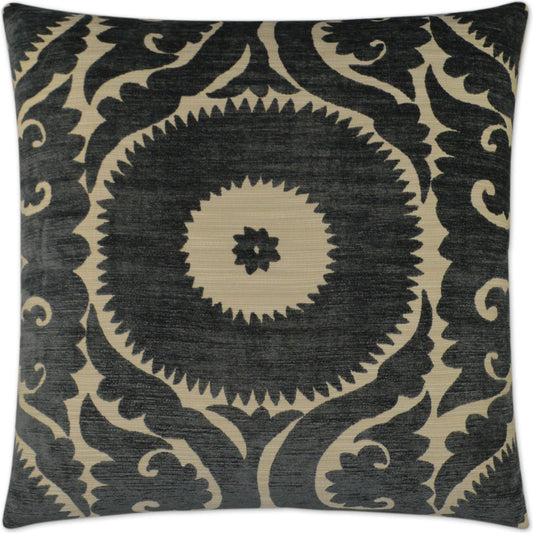 Nebo Pillow by DV Kap Home in smoke. Made from 65% viscose, 20% cotton, 15% polyester in a unique style.