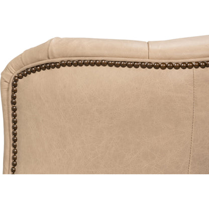 Welsh Cappuccion Leather Chair by Sarreid Ltd. in cappuccino leather, wood. Made from unique in a unique style.