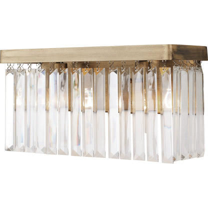 Social Club Bath by Varaluz in havana gold. Made from premium crystal in a transitional style.