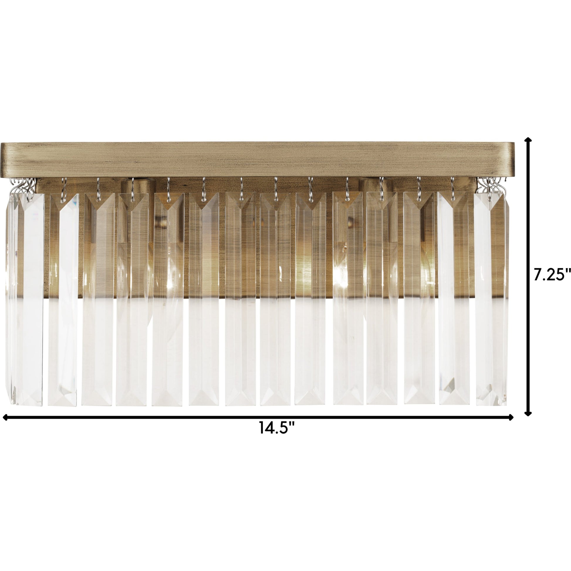 Social Club Bath by Varaluz in havana gold. Made from premium crystal in a transitional style.