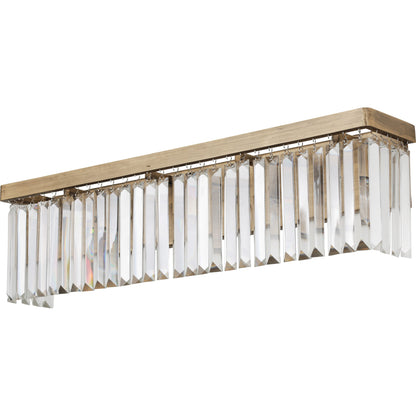 Social Club Bath by Varaluz in havana gold. Made from premium crystal in a transitional style.