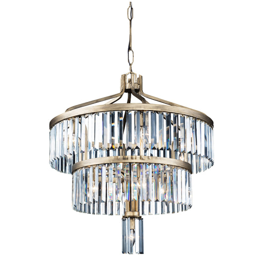 Social Club Pendant by Varaluz in havana gold. Made from premium crystal in a transitional style.