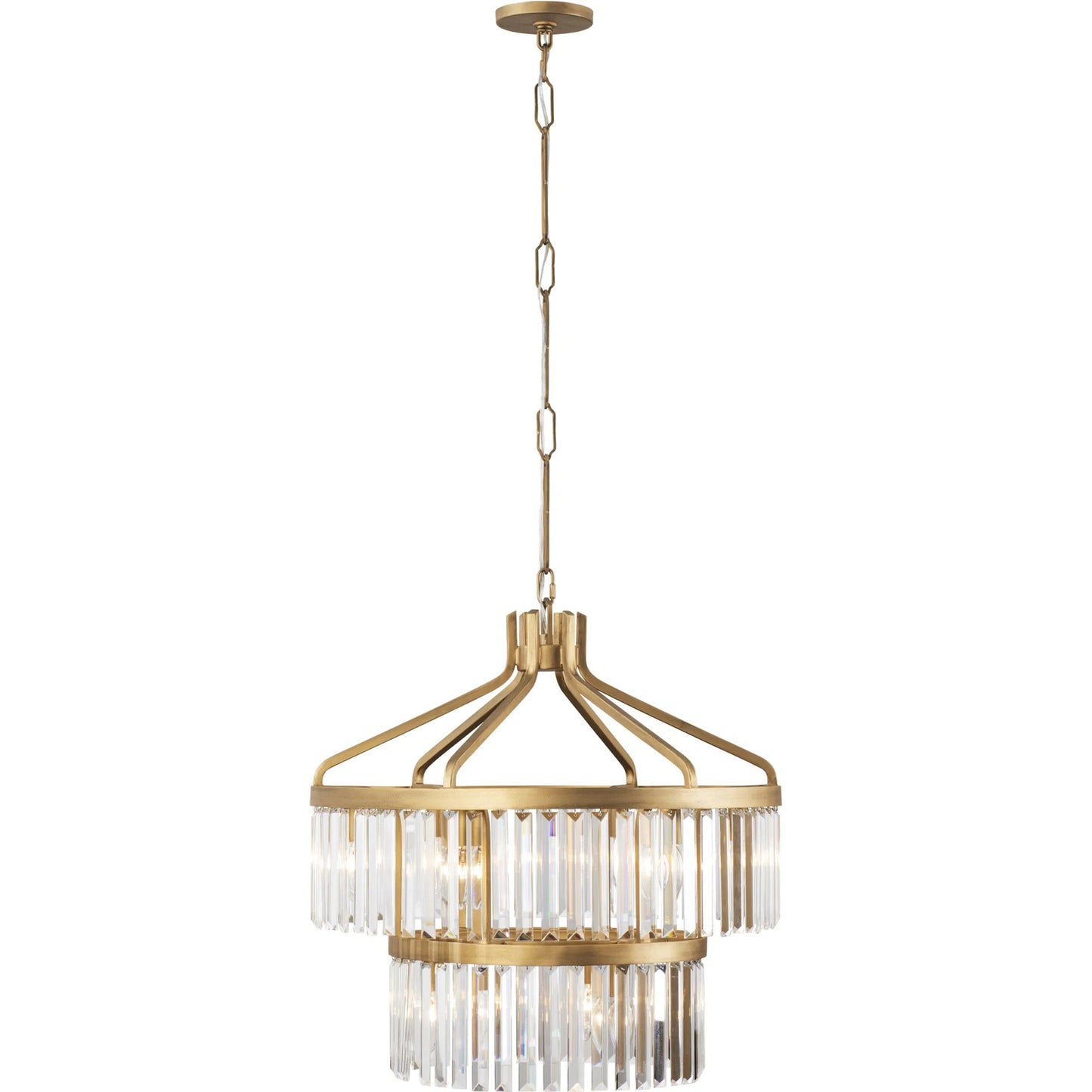 002 SI-2445128 | Additional Silo | Social Club 2-Tier Crystal Pendant by Varaluz in havana gold. Made from unique in a modern style.