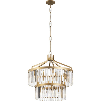 Social Club 2-Tier Crystal Pendant by Varaluz in havana gold. Made from unique in a modern style.