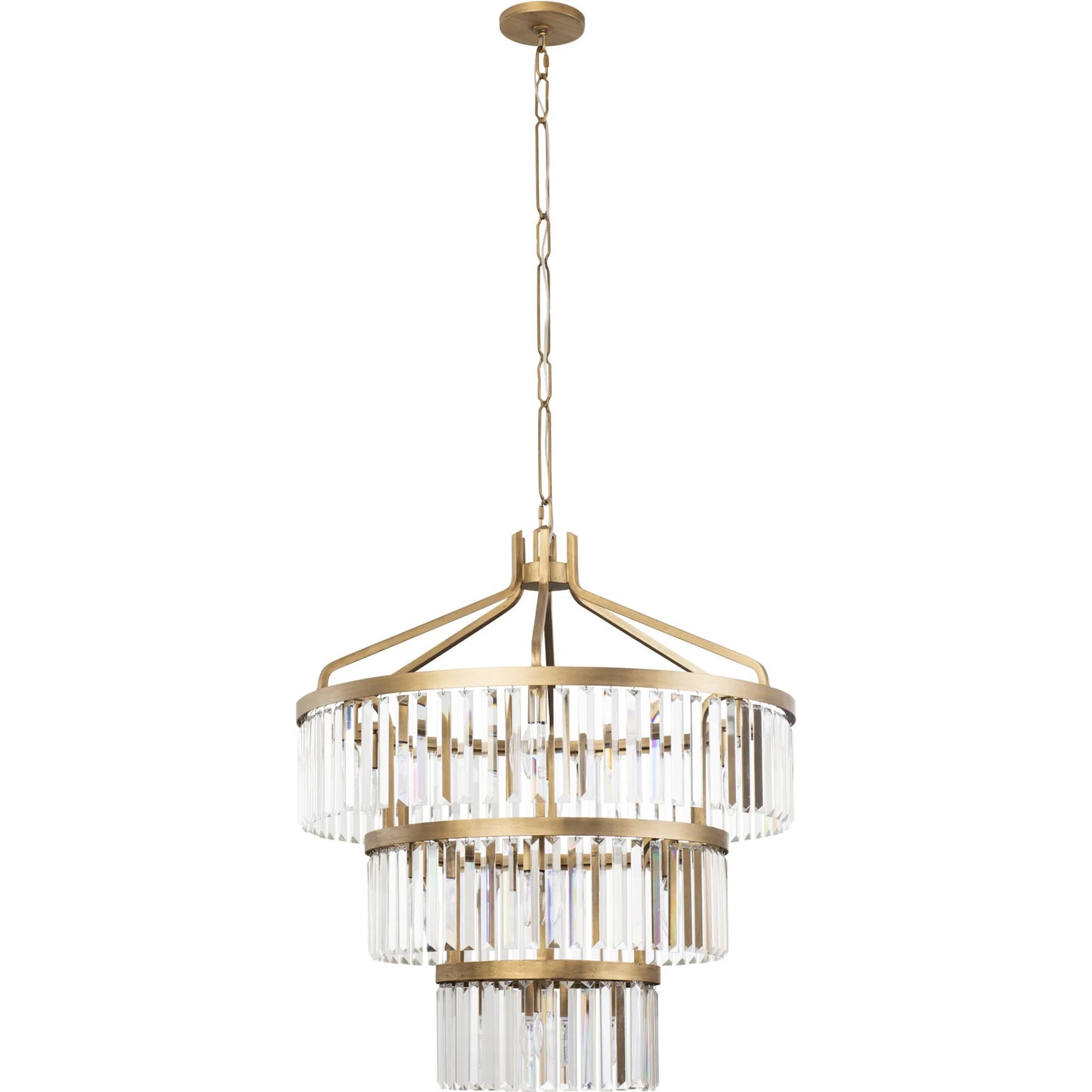002 SI-2445130 | Additional Silo | Social Club 3-Tier Crystal Pendant by Varaluz in havana gold. Made from unique in a modern style.