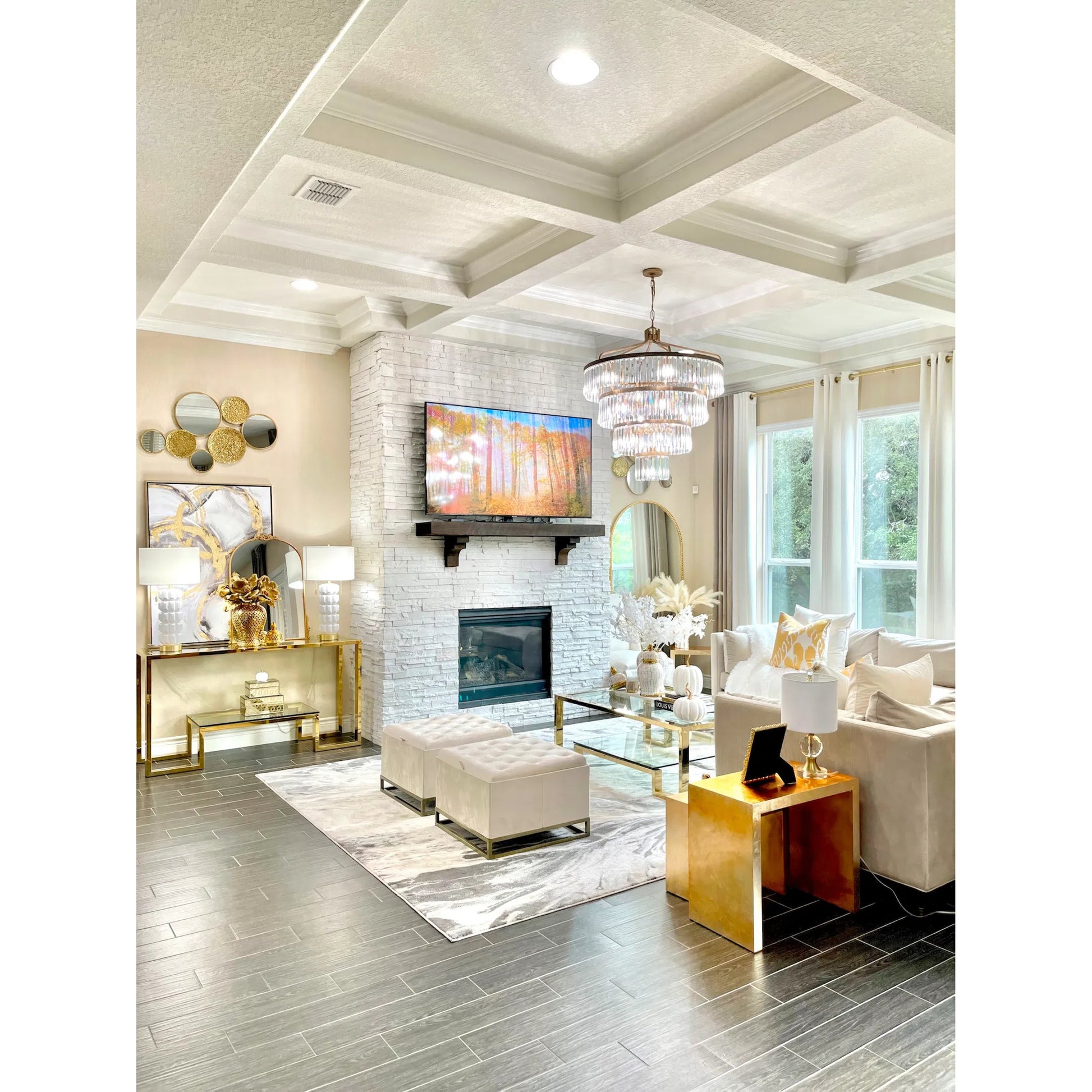 Social Club 4-Tier Chandelier by Varaluz in havana gold. Made from unique in a modern style.