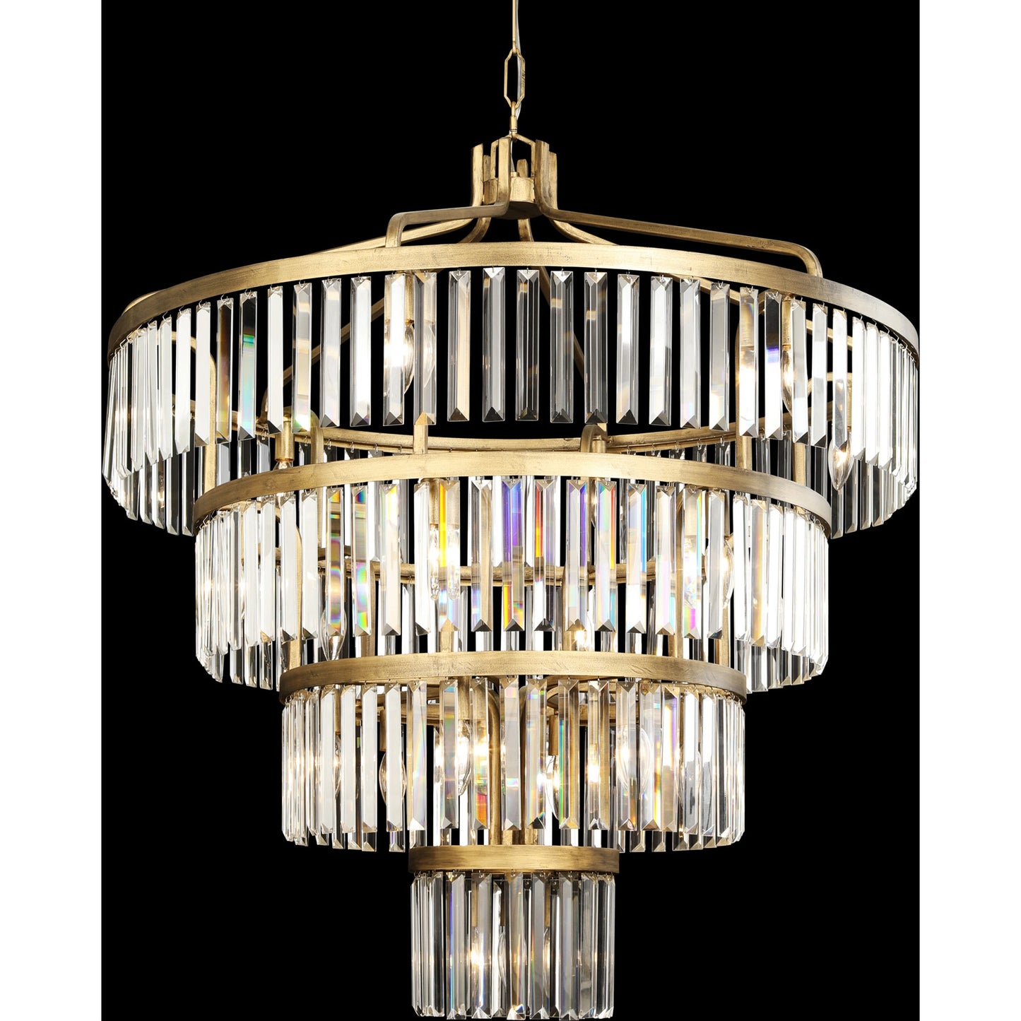002 SI-1991637 | Additional Silo | Social Club 4-Tier Chandelier by Varaluz in havana gold. Made from unique in a modern style.