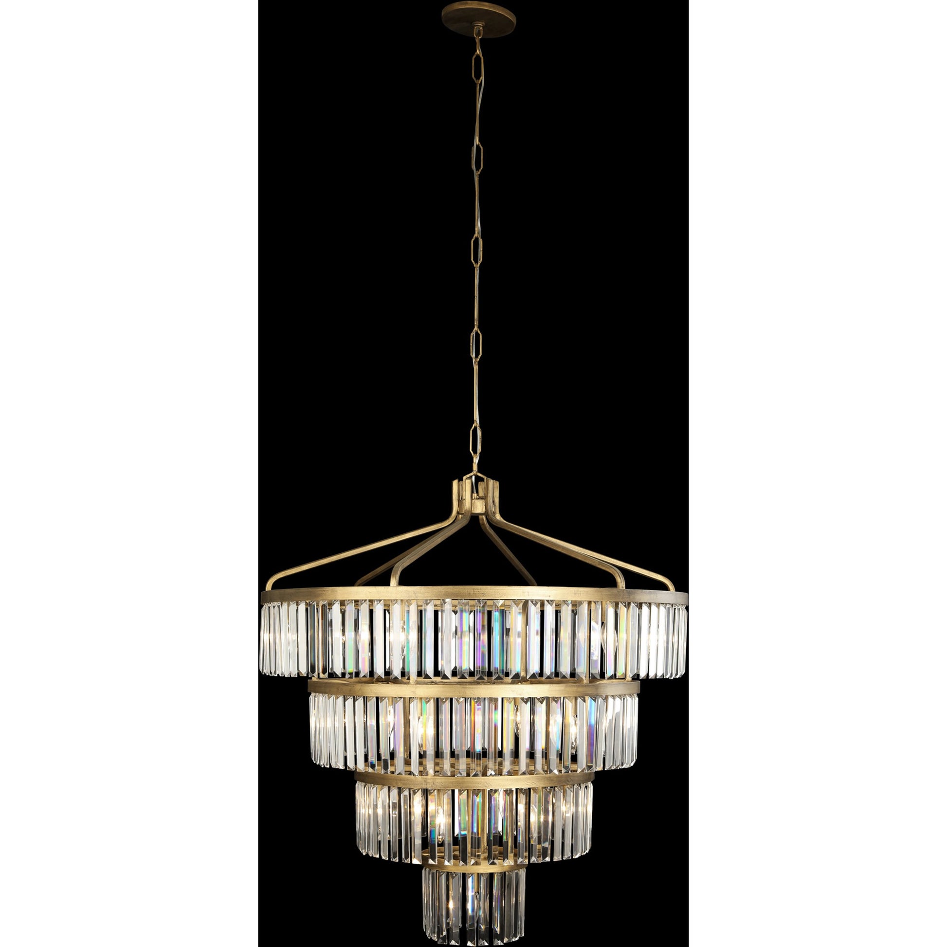 Social Club 4-Tier Chandelier by Varaluz in havana gold. Made from unique in a modern style.