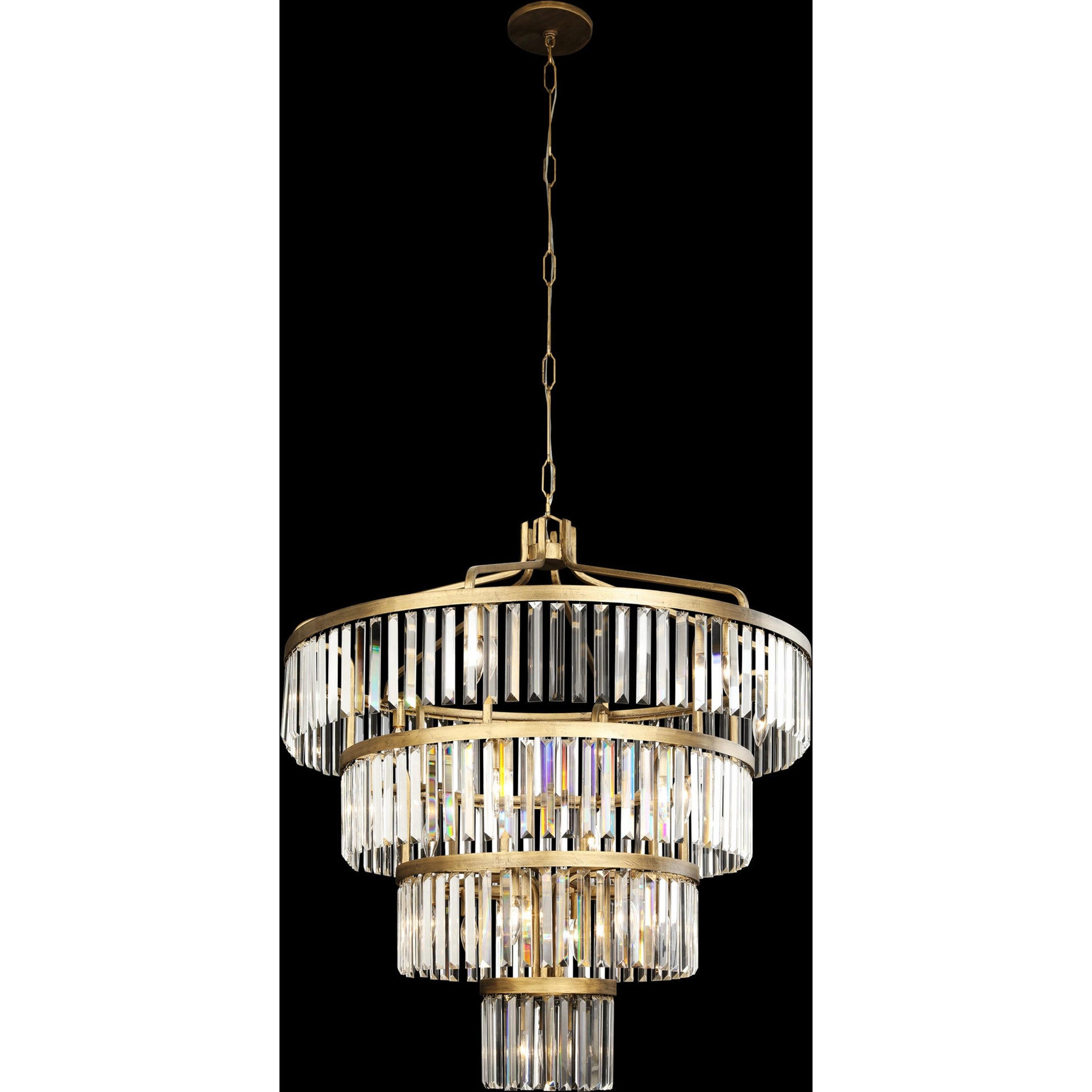 Social Club 4-Tier Chandelier by Varaluz in havana gold. Made from unique in a modern style.