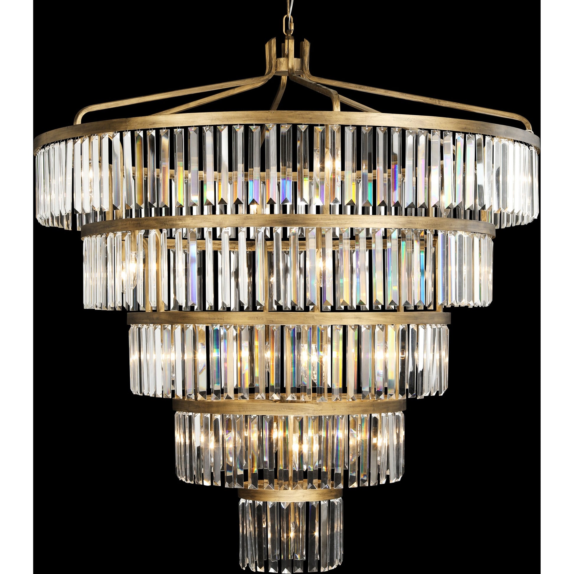 Social Club 5-Tier Chandelier by Varaluz in havana gold. Made from unique in a modern style.