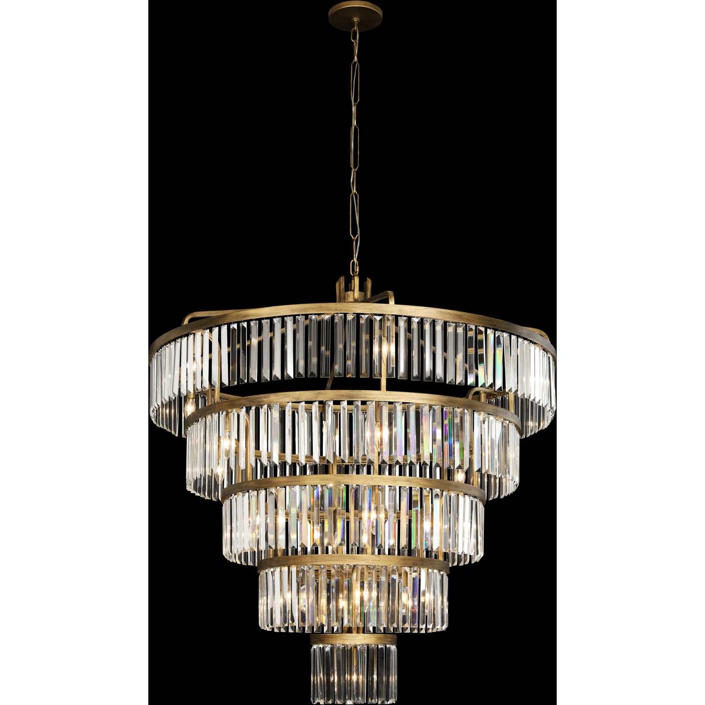 004 SI-1991638 | Additional Silo | Social Club 5-Tier Chandelier by Varaluz in havana gold. Made from unique in a modern style.