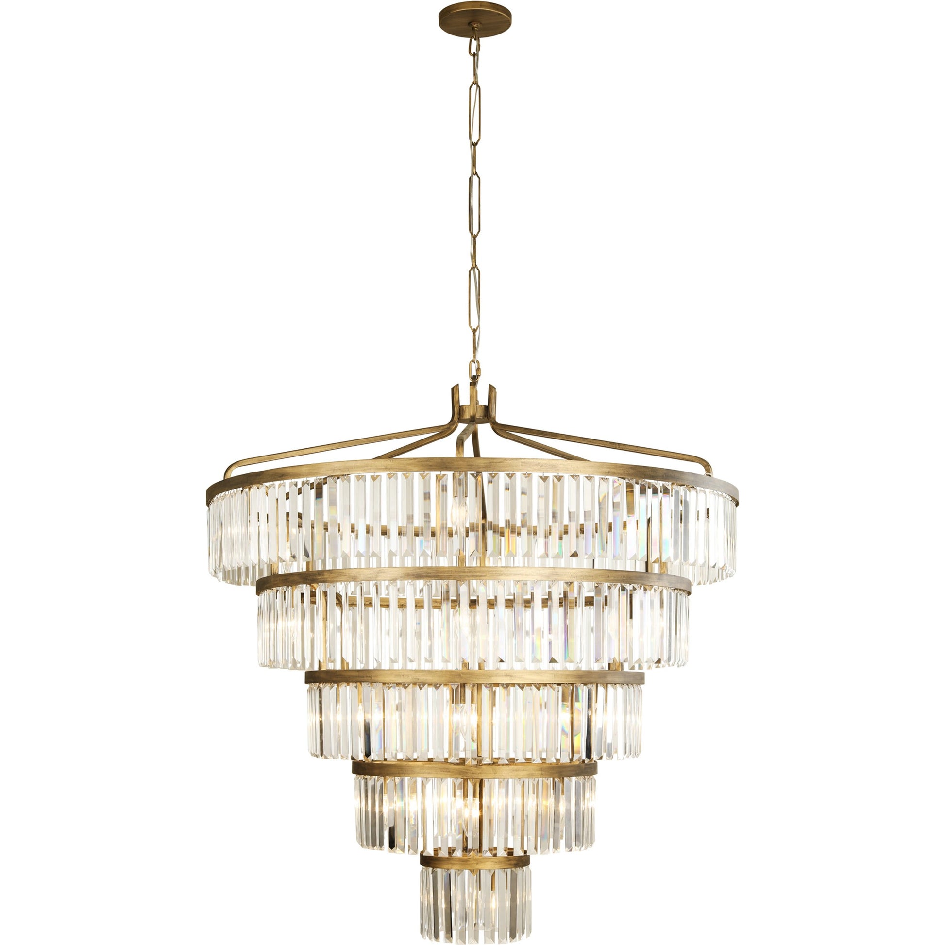 Social Club 5-Tier Chandelier by Varaluz in havana gold. Made from unique in a modern style.