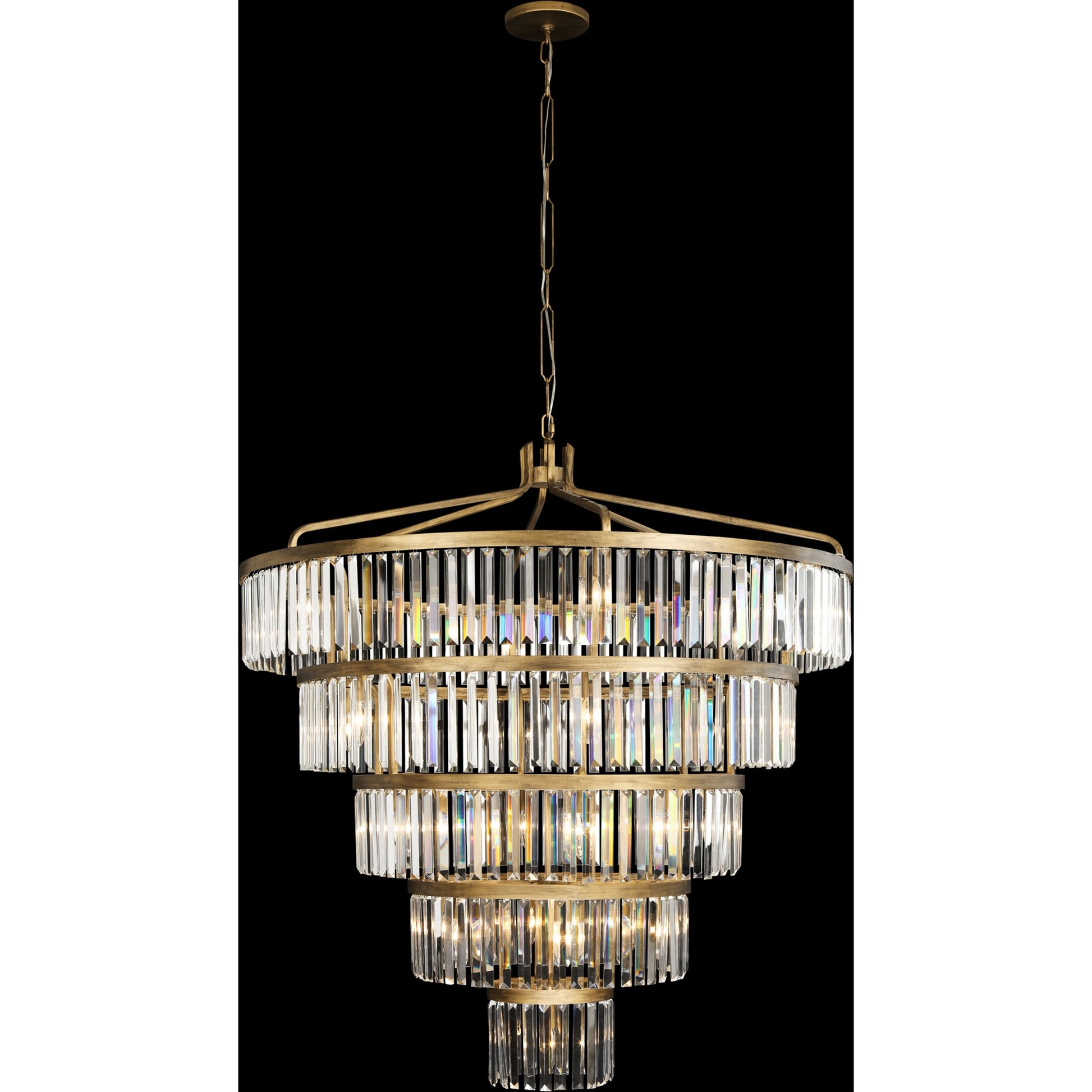 Social Club 5-Tier Chandelier by Varaluz in havana gold. Made from unique in a modern style.