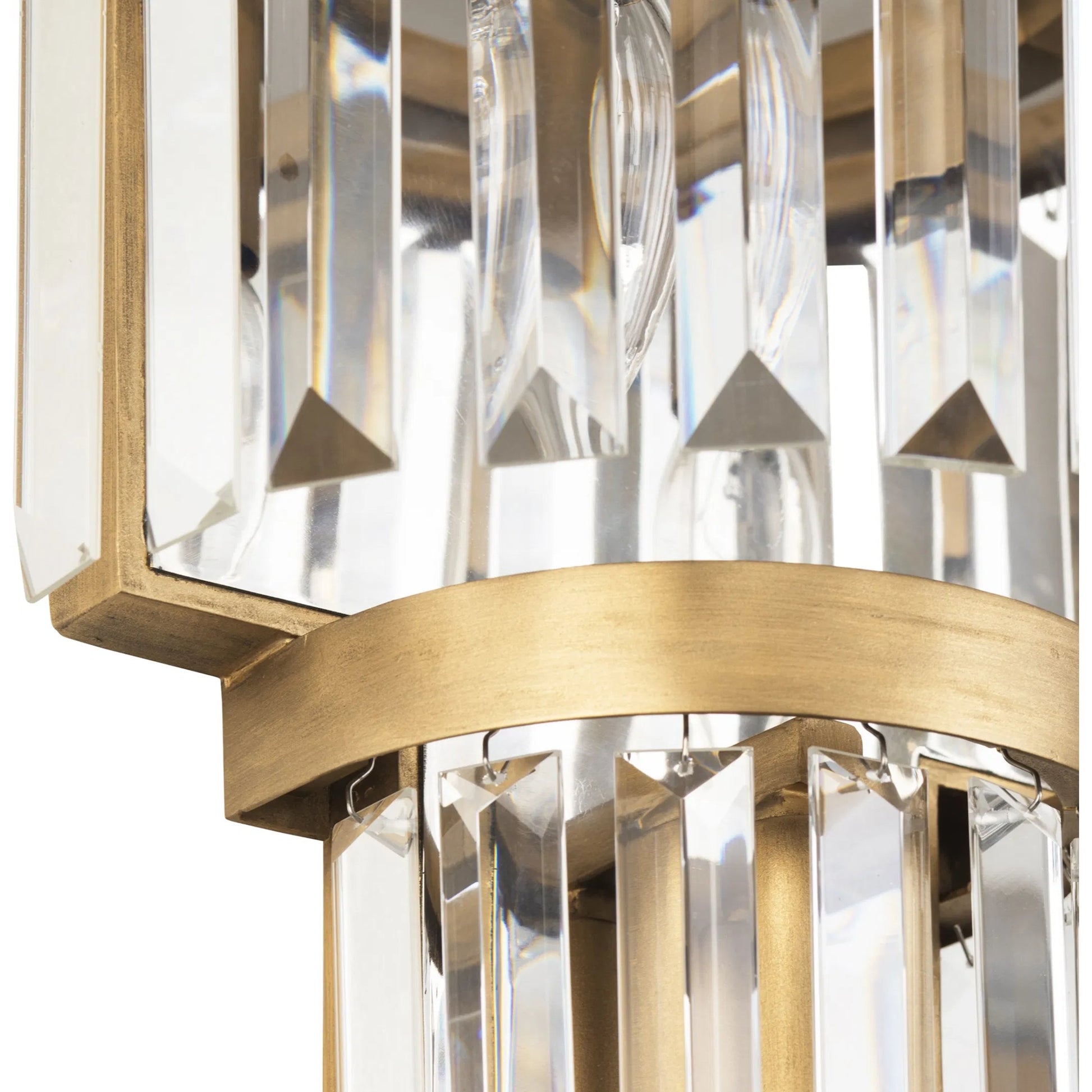 Social Club 2-Tier Crystal Sconce by Varaluz in havana gold. Made from unique in a modern style.