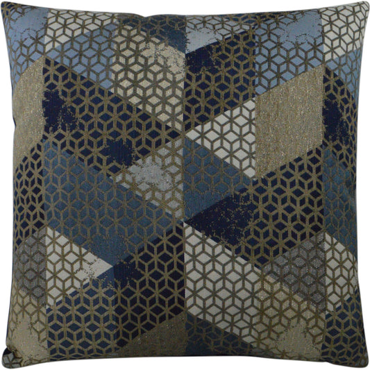 Silicon by DV Kap Home in navy, blue, taupe, tan. Made from 68% rayon, 32% polyester in a modern style.