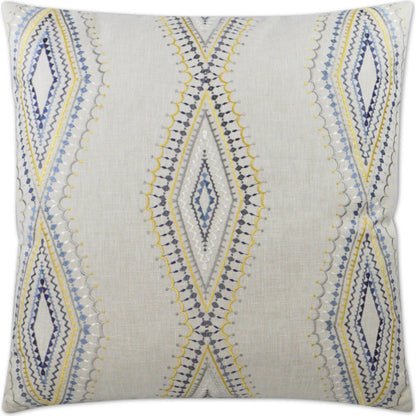 Pecos Pillow by DV Kap Home in taupe, yellow. Made from 50% polyester, 50% cotton in a transitional style.