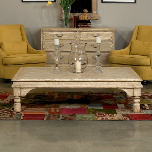 Kaffe Table by Sarreid Ltd. in gray. Made from pine in a cottage & farmhouse style.