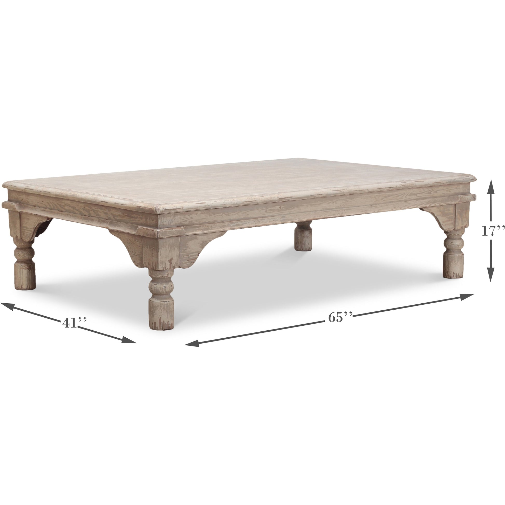 Kaffe Table by Sarreid Ltd. in gray. Made from pine in a cottage & farmhouse style.