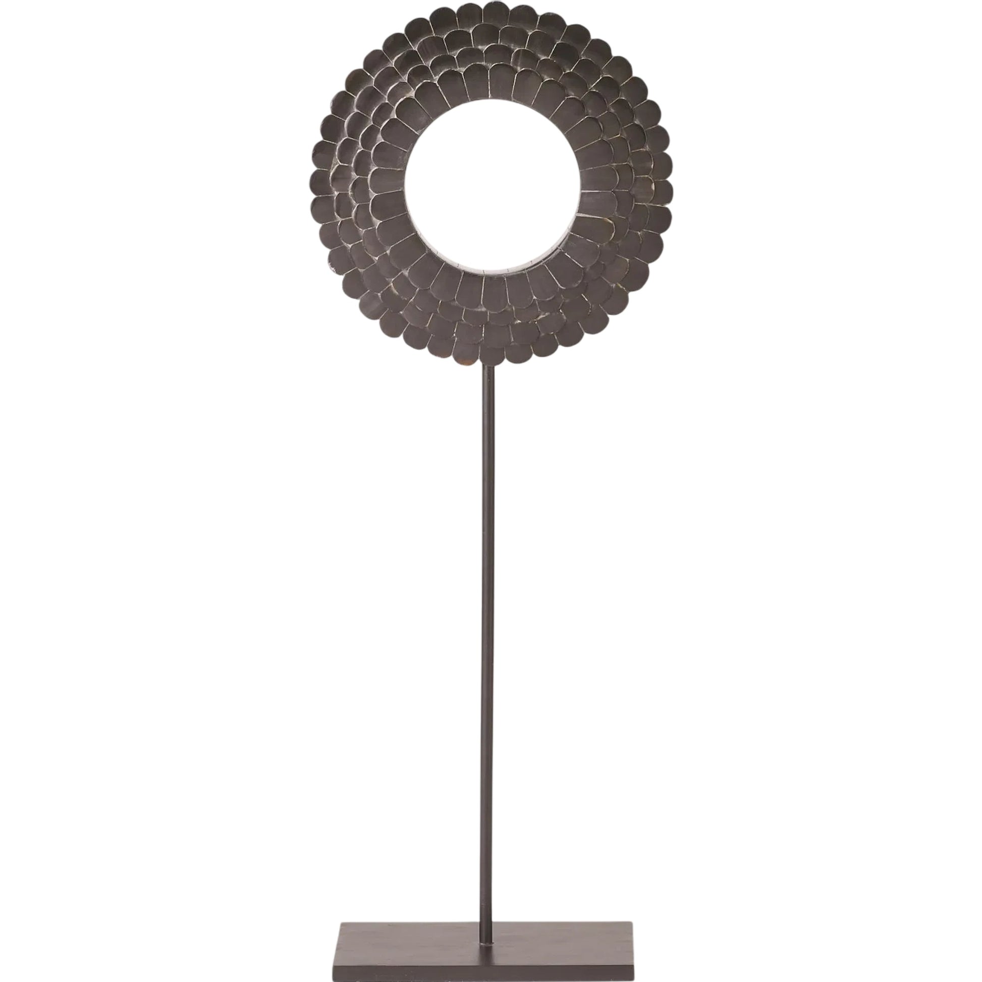 Four Layer Horn Scalloped Mounted Ring by Global Views. Made from unique in a modern style.