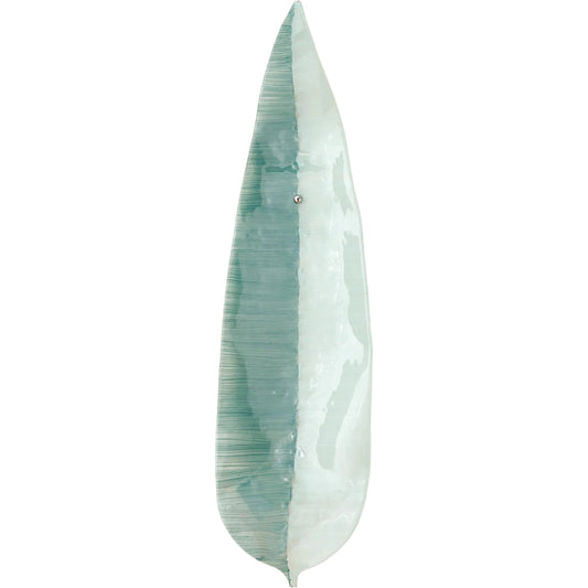 Glass Wall Leaf II by Global Views in blue, white. Made from art glass in a unique style.