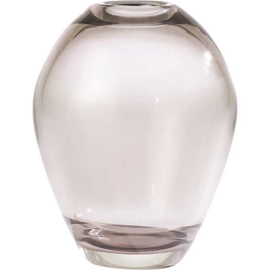 Balloon Grey Vase by Global Views in grey. Made from art glass in a modern style.