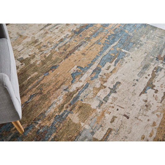 Pearson PRS39SCF Rug by Feizy in blue, ivory, brown. Made from polyester in a unique style.