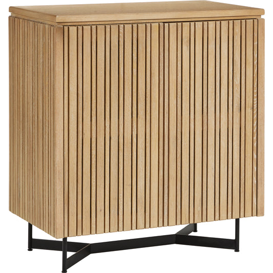 Indeo Cabinet by Currey and Company. Made from white oak solids, veneers, iron in a modern style.