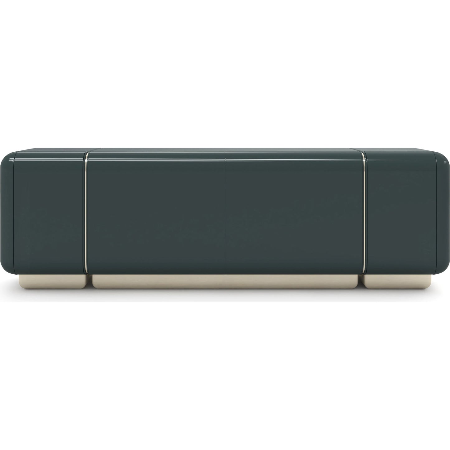 006 SI-2370775 | Additional Silo | Gelee Media Sideboard by Caracole in apatite gloss, oracle, whisper of gold. Made from unique in a eclectic & global style.