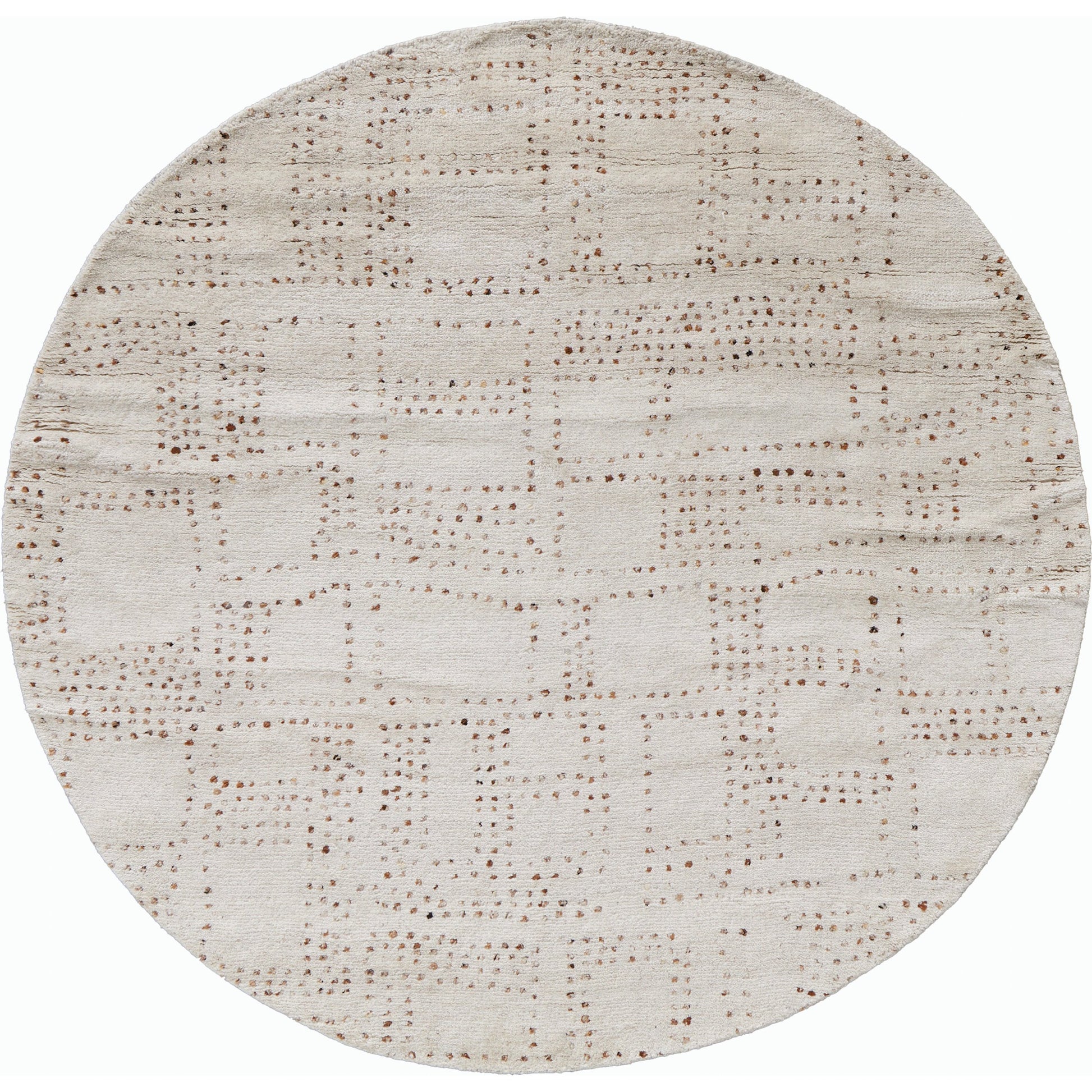 Truxel Polka Dots Rug - T26T6040 by Thom Felicia by Feizy Rugs in tan, brown. Made from wool in a unique style.
