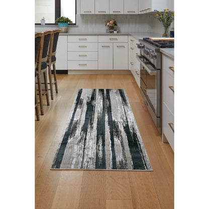Micah Rug - 3338F by Feizy in black, silver, gray. Made from polyester, polypropylene in a unique style.