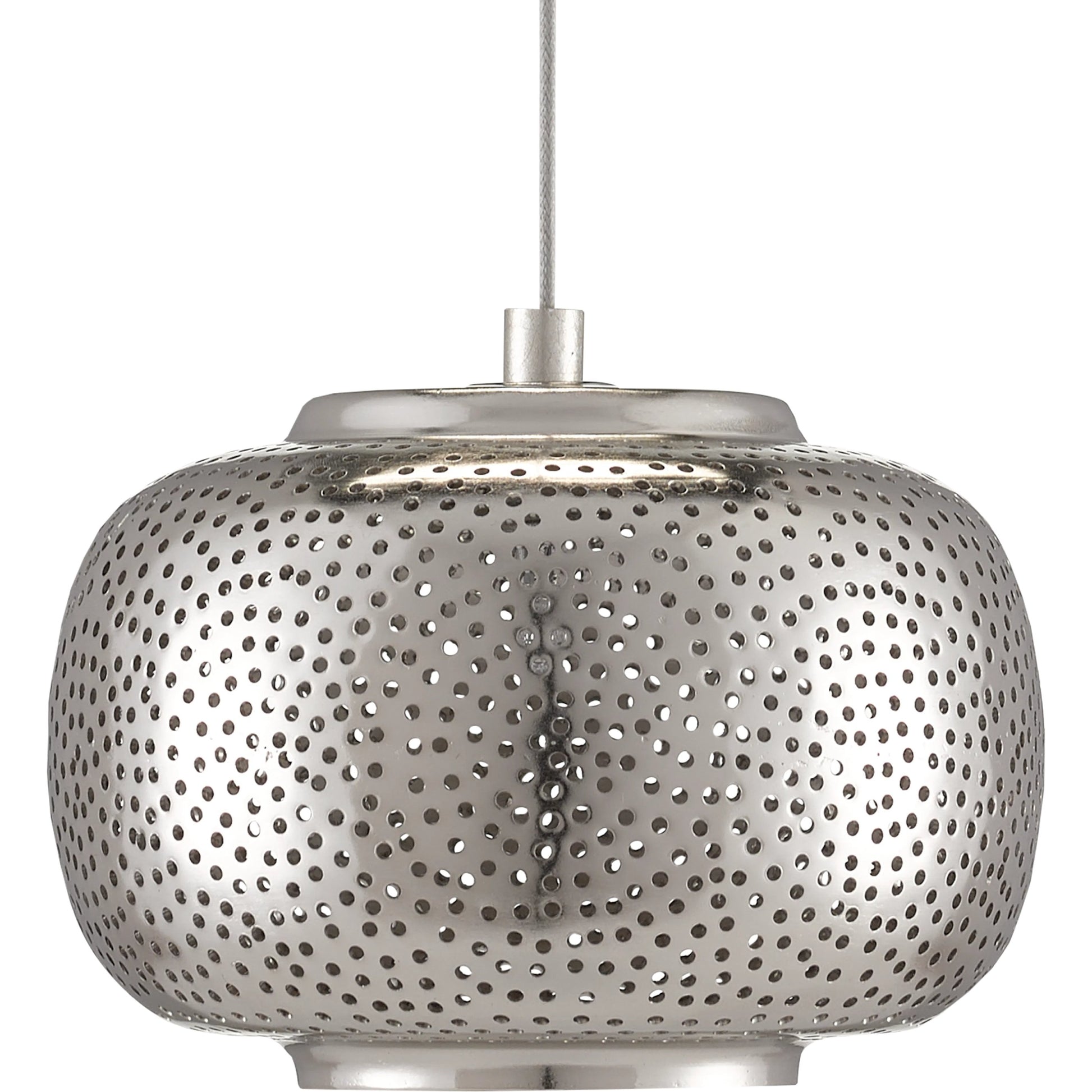 Pepper Rectangular 7-LIGHT Multi-Drop Pendant by Currey and Company in nickel, silver. Made from nickel, metal in a modern style.