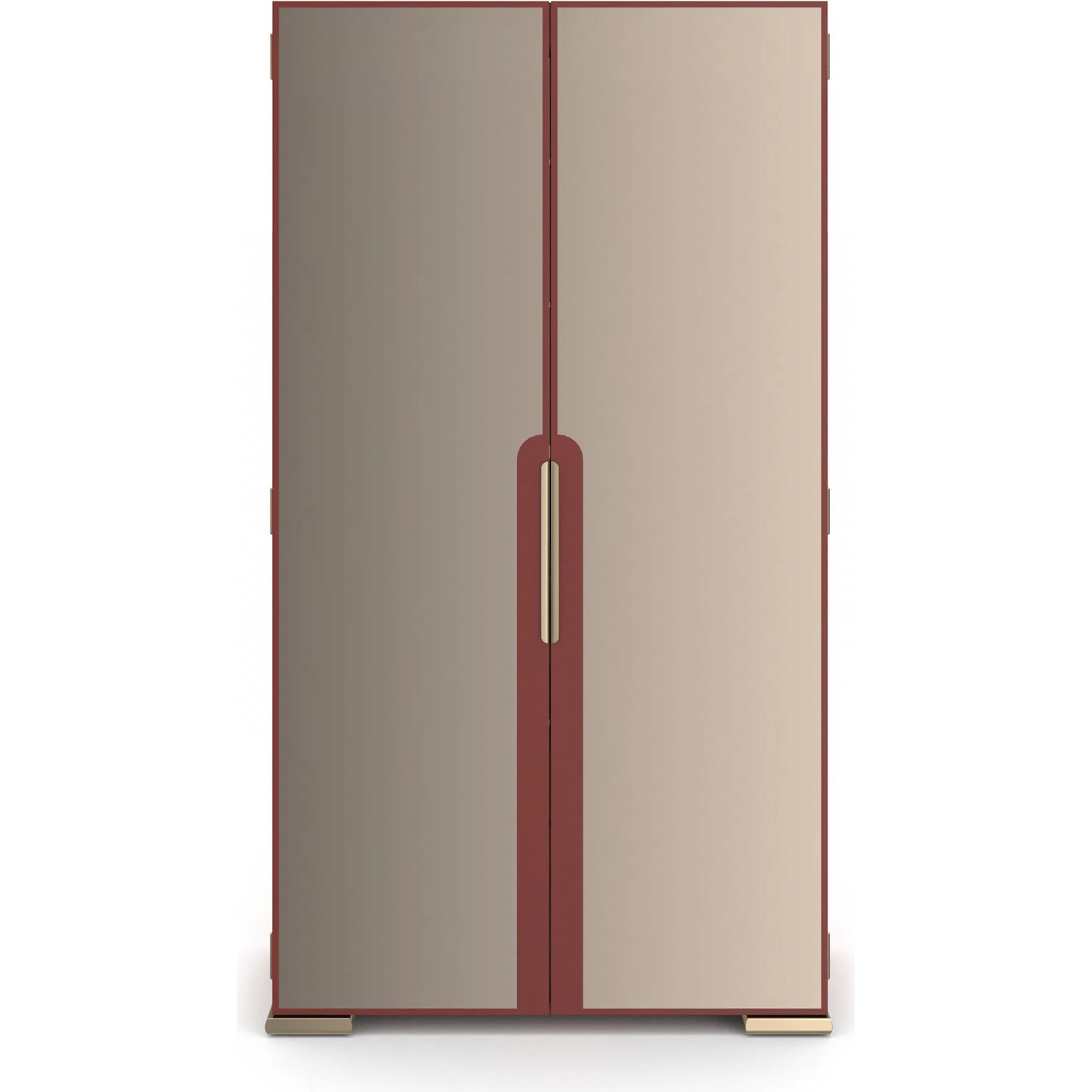003 SI-2370706 | Additional Silo | Allure Armoire by Caracole in rouge red gloss, bronze. Made from unique in a modern style.