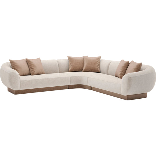 Seta L Sectional by Caracole in oatmeal. Made from unique in a transitional style.