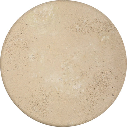 Rocco Accent Table by Currey and Company in beige. Made from composite concrete in a transitional style.