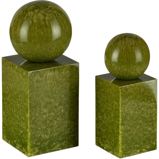 Nova Object Set by Currey and Company. Made from composite in a unique style.
