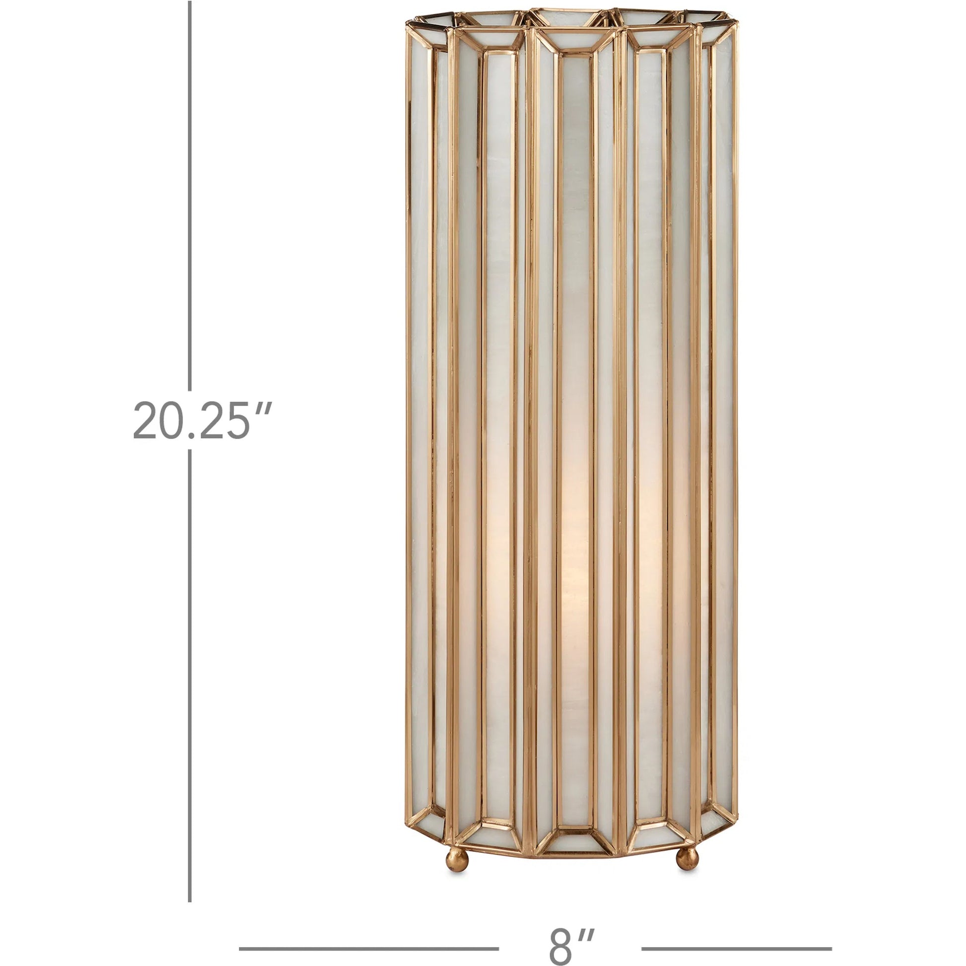 Daze Uplight Table Lamp by Currey and Company in white, antique brass. Made from glass, brass, metal in a modern style.