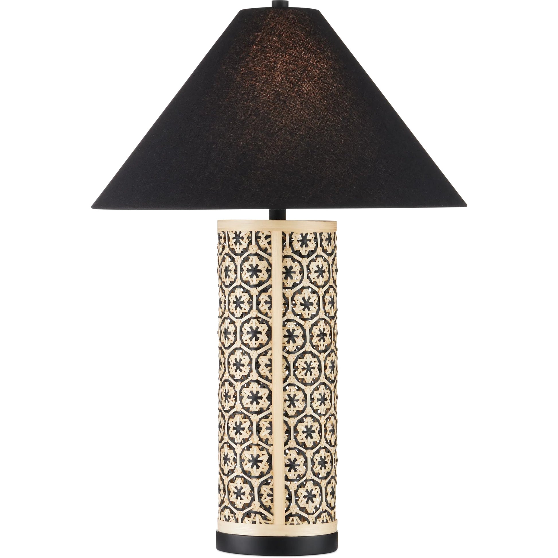Nebulon Table Lamp by Currey and Company in natural, black. Made from bamboo, metal in a eclectic & global style.