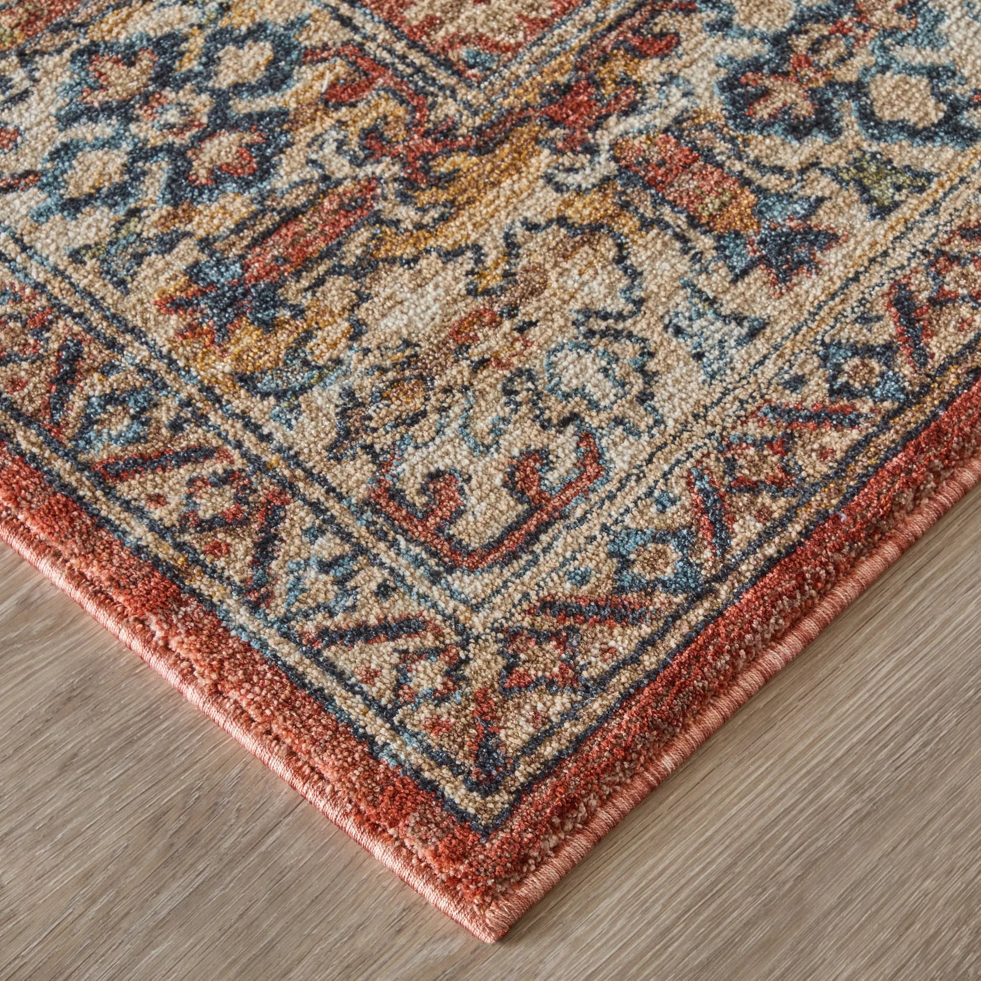 Pearson Traditional Persian PRS39SKF Rug by Feizy in red, tan, blue. Made from polyester in a unique style.
