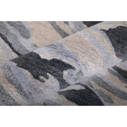 Dryden Transitional Rug - 8790F by Feizy in blue, gray, taupe. Made from viscose, wool in a unique style.