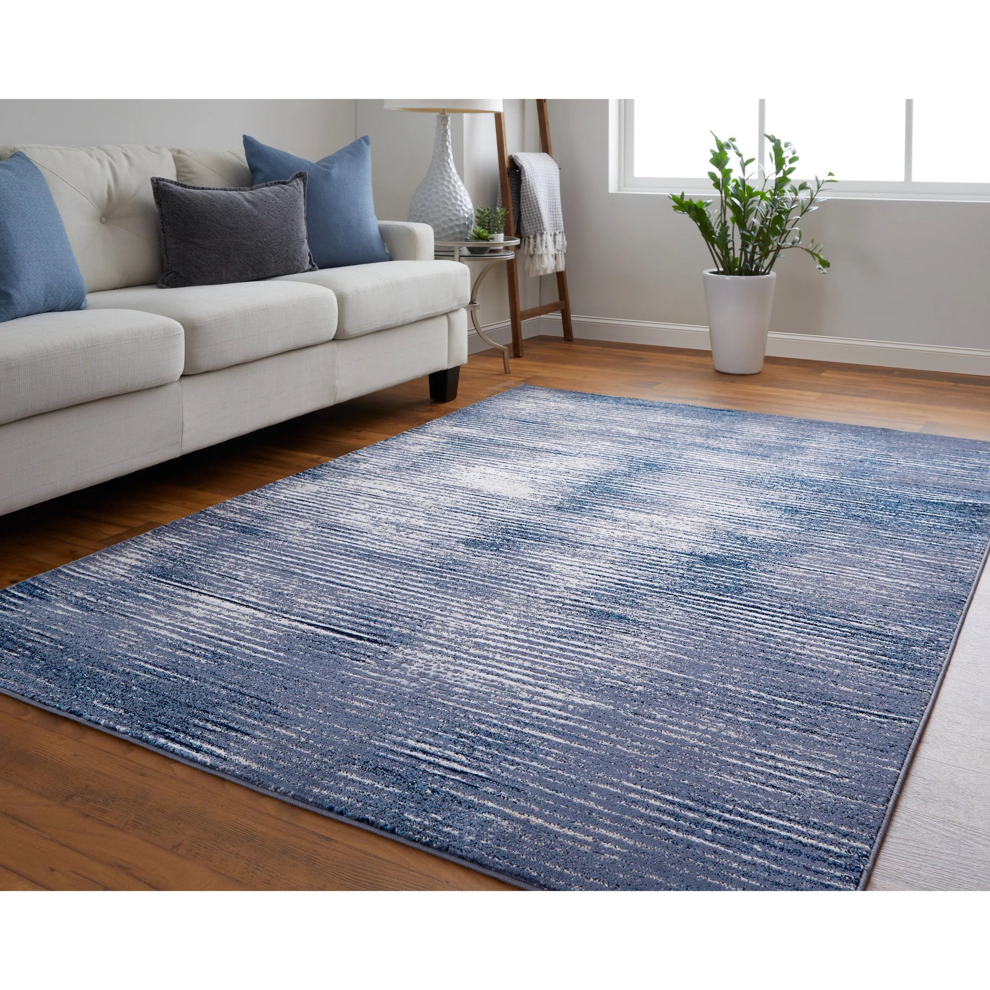 Indio Gradient & Rug - 39GXF by Feizy in blue, gray, ivory. Made from unique in a unique style.
