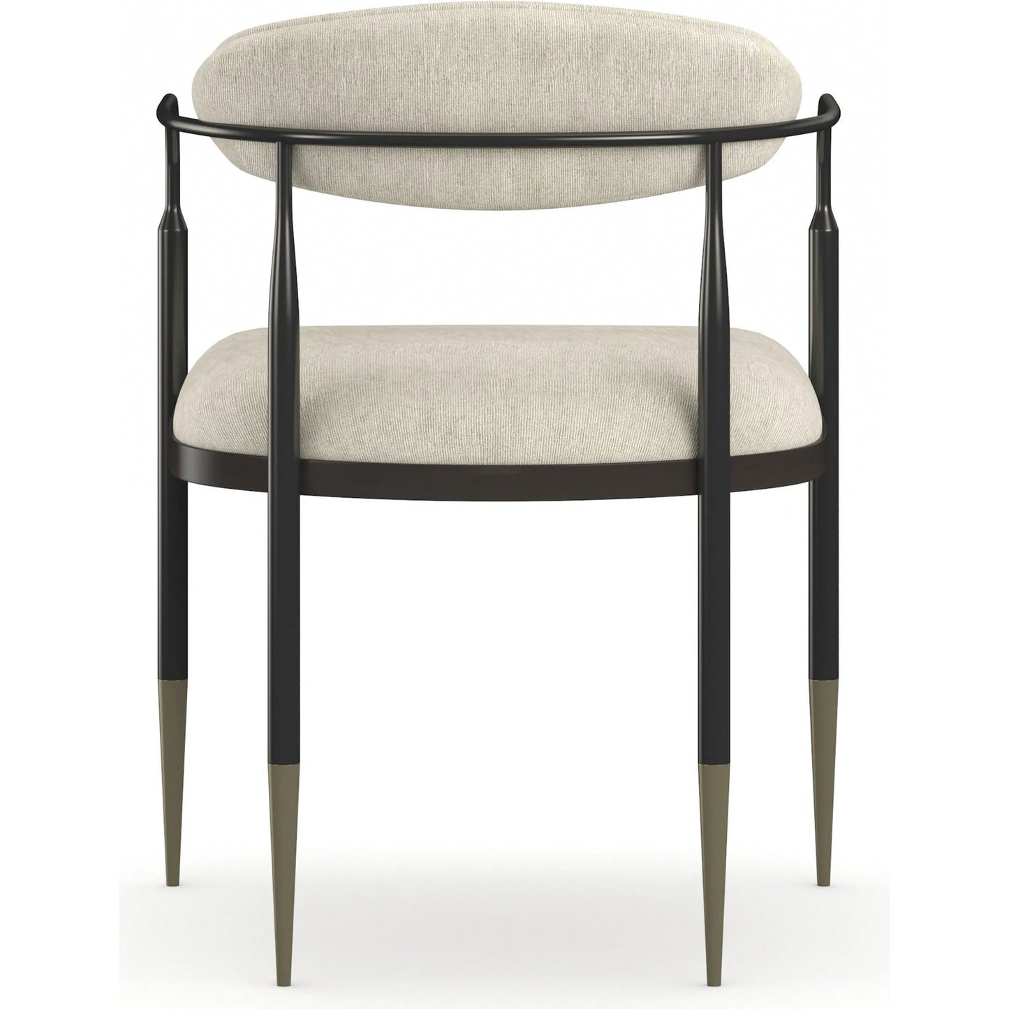 003 SI-2370759 | Additional Silo | Epoch Armchair by Caracole in ivory and deep bronze, champagne gold. Made from unique in a transitional style.