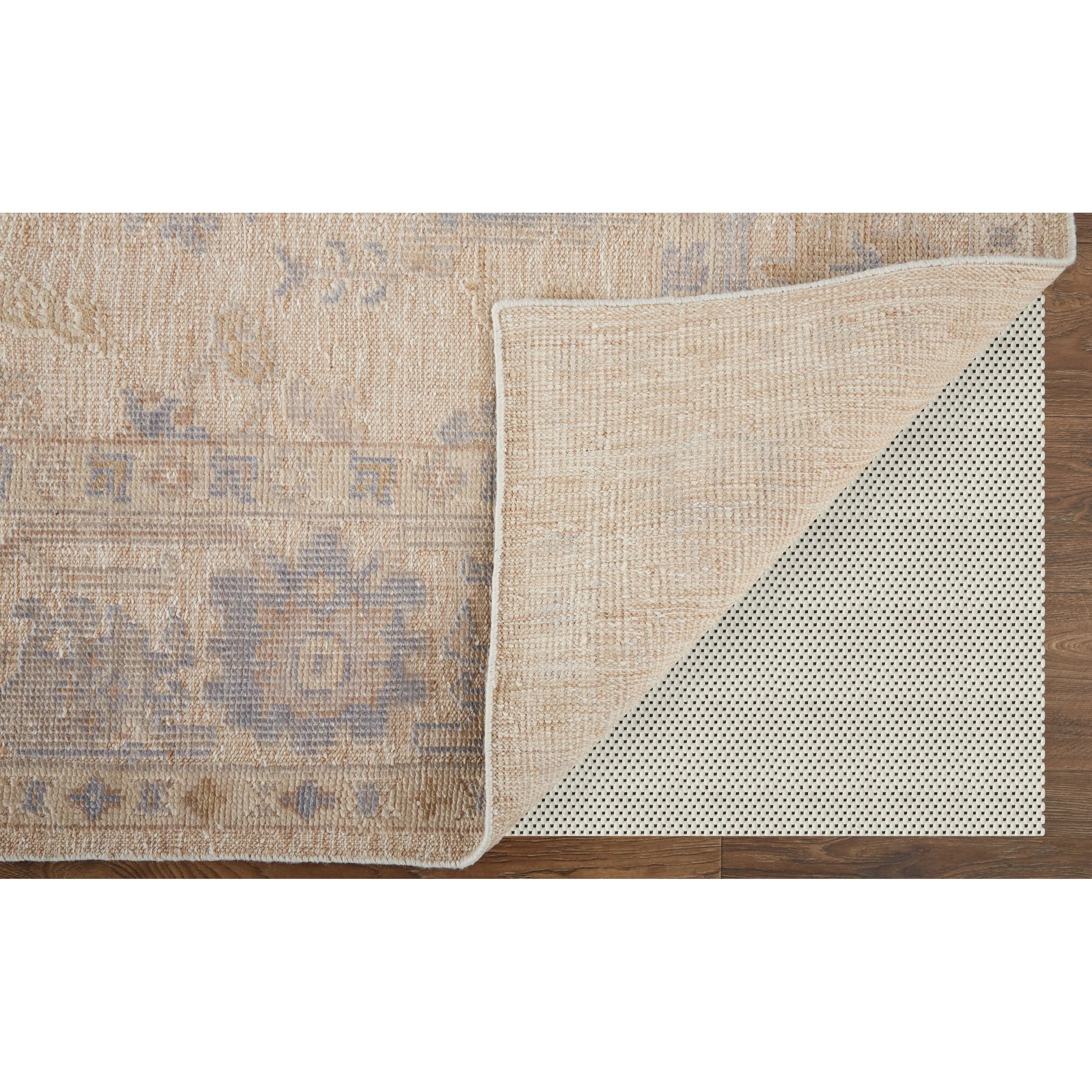 Wendover Transitional & Botanical Rug - 6862F by Feizy in tan, orange, blue. Made from pet in a unique style.