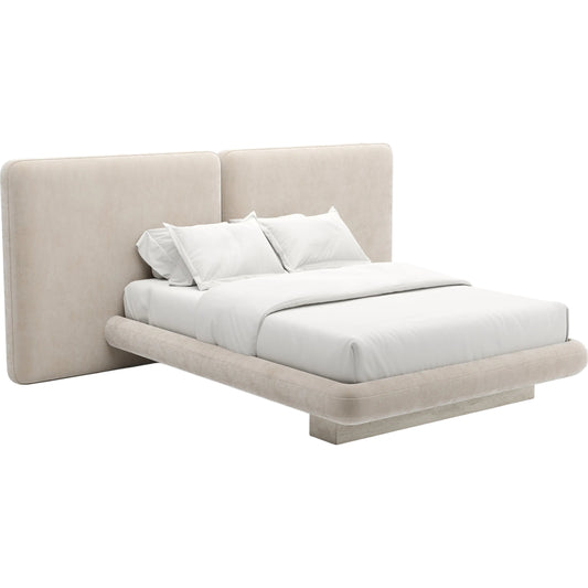 Overlap Upholstered 2 Panel Bed by Caracole. Made from stone in a transitional style.